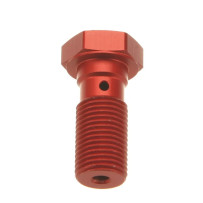 Banjo Bolt — M10 x 1.25, Red