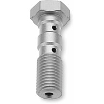 Banjo Bolt — M10 x 1.25, double, silver