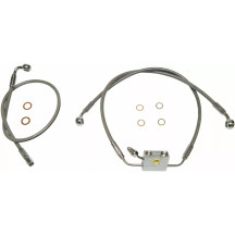 XR Dual Disc ABS Brake Line Kit — Front, oversize +6", chrome