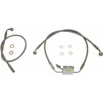 XR Dual Disc ABS Brake Line Kit — 56 cm (22"), 39 cm (15.5"), Oversize +8", Front