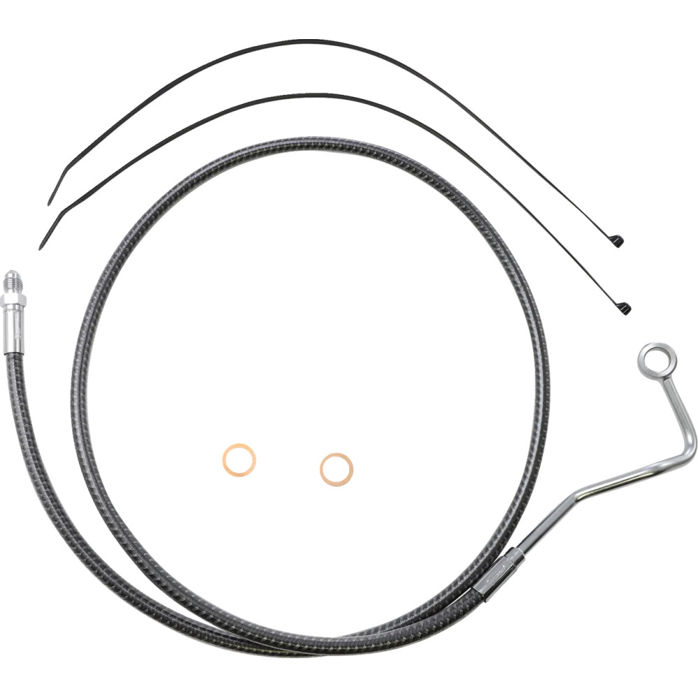 KARBONFIBR Mid-Line Brake Line — 124.5 cm (49"), with ABS, Silver