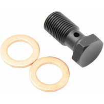 Banjo Bolt 600 Series — 7/16-24, 20 mm, Black, 2 Pack