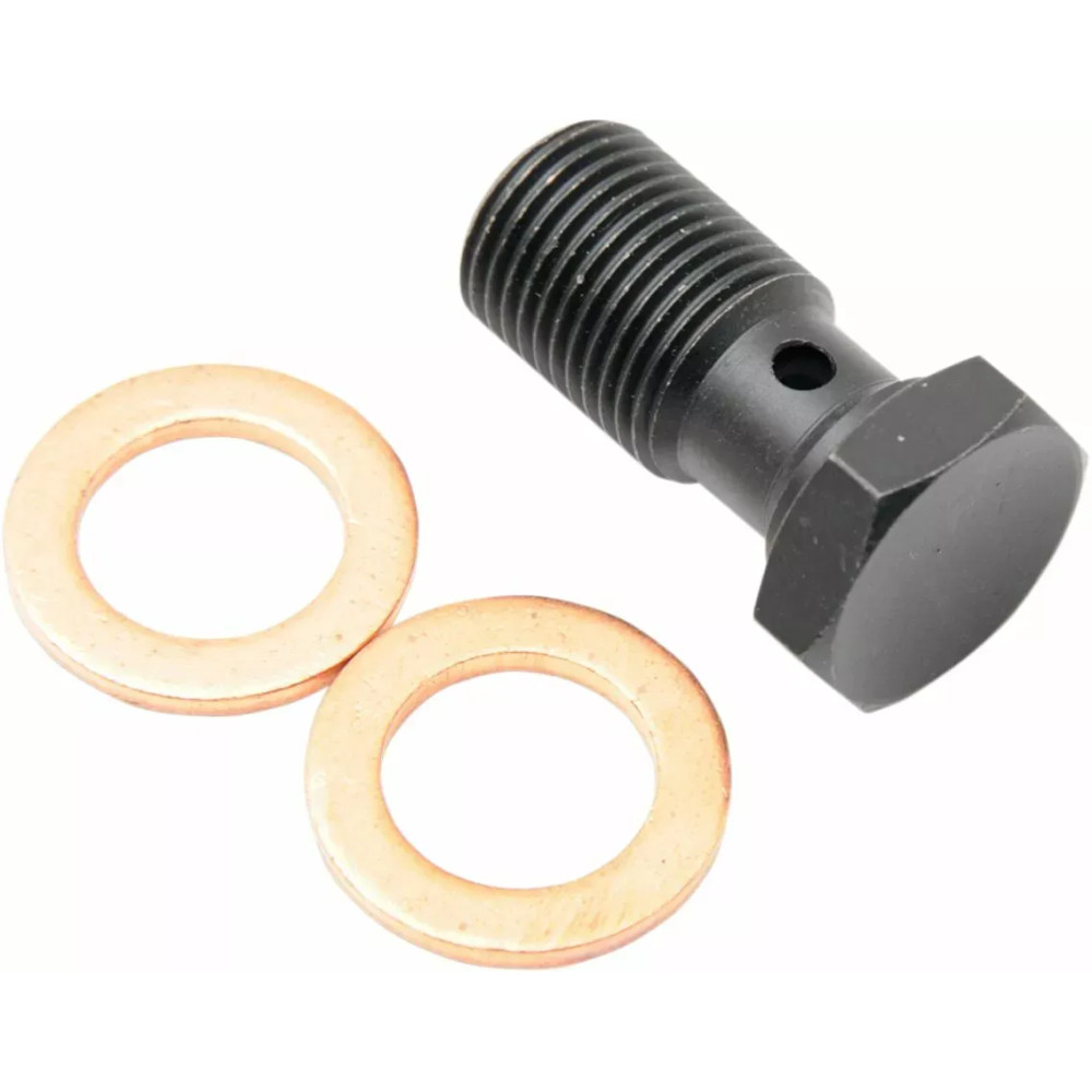 Banjo Bolt 600 Series — 7/16-24, 20 mm, Black, 2 Pack
