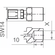 Varioflex Fitting — M10 x 1.25 (Japanese) female, Black