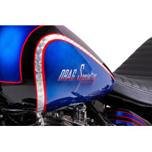 Fat Bob-Style Gas Tank — 13.2 L (3.5 US gal), 22 mm outlet, Raw