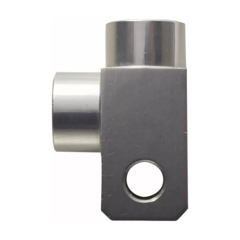 Brake Line Distributor — 90° bend, vehicle specific, Silver