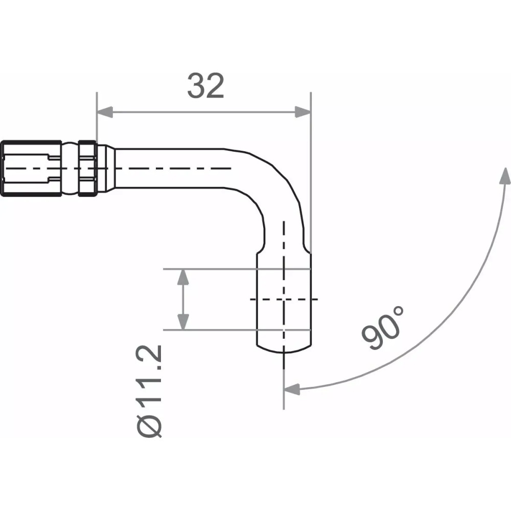 Banjo Varioflex Fitting — 90° bend, aluminum, black