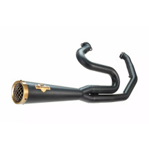 ZARD 120th Limited Edition Full Exhaust System 2:1 H-D TOURING M8 — 2-Into-1, Matte Black