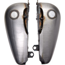 Fat Bob-Style Gas Tanks — 13.2 L (3.5 US gal.), Silver