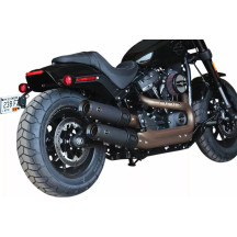 Grand National Slip-On Mufflers — 4" outer diameter, right-mount, matte black