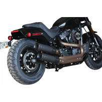 Grand National Slip-On Mufflers — 4" outer diameter, right-mount, matte black