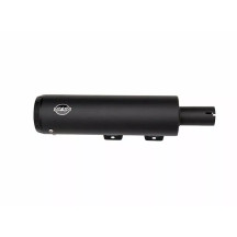Grand National Slip-On Mufflers — 4" outer diameter, right-mount, matte black