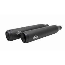 Grand National Slip-On Mufflers — matte black, pair