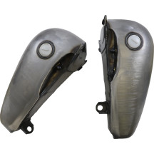 Fat Bob-Style Gas Tanks — 18.9 L (5 US gal), Raw