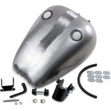 Rubber-Mount Quickbob™ Gas Tank — 13.6 L (3.6 US gal), Fatbob, raw steel