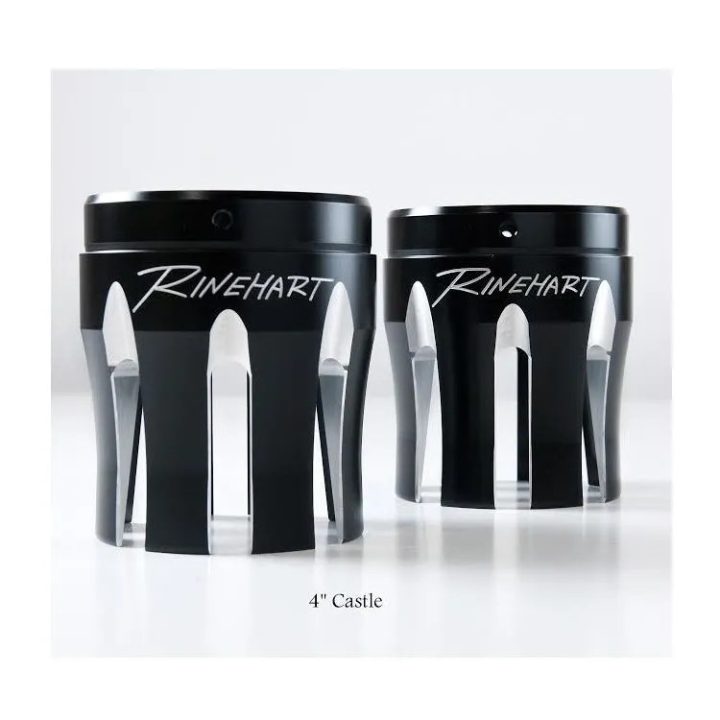 Tapas finales — 10 cm (4") de diámetro exterior, corte recto, Negro