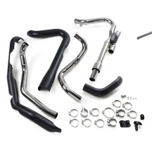 Dual Bungs Pro Chamber Headpipe — 2-into-2 system, Black, Dual Bung