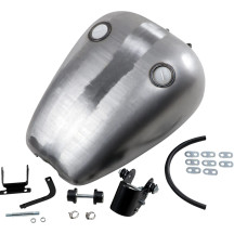 Rubber-Mount Quickbob™ Gas Tank — 13.6 L (3.6 US gal), Fatbob, raw steel