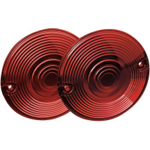 Replacement Turn Signal Lenses for OEM Turn Signals — 82.6 mm (3-1/4"), rear, red, pair