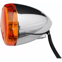 Front Turn Signals Replacement — 12V 21W, 60 mm (2-3/8 in), chrome housing, amber lens
