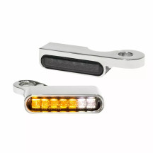 LED Handlebar Turn Signals — 12V, Chrome