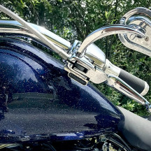 LED Handlebar Turn Signals — 12V, handlebar mount, chrome