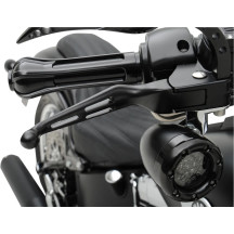 Slotted Wide Blade Lever Set — Black Matte, Brake and Clutch, Pair