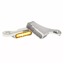 LED Handlebar Turn Signals — 12 V, handlebar mount, Chrome