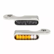 Intermitentes LED para manillar — 12 V, cromado