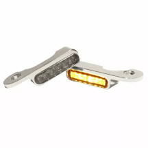 Intermitentes LED para manillar — 12V, ajuste específico para modelo, Cromo
