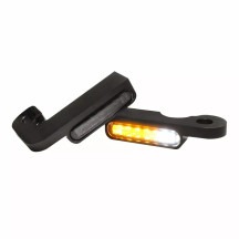 Intermitentes LED de manillar — 12V, montaje en manillar, negro