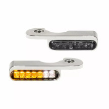 LED Handlebar Turn Signals — 12 V, Chrome