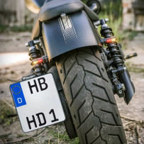 Intermitentes LED Winglets — montaje trasero, negro, ámbar/rojo, 3 en 1