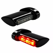 Winglets Led Turn Signals — rear fit, black, amber/red, 3-in-1