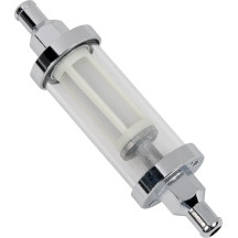 Clear Fuel Filter — 6.4 mm fuel line, 60.3 mm body length