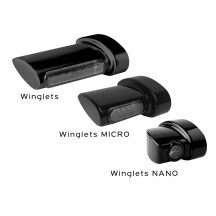 Winglets Micro Intermitente de Guardabarros 3en1 — cromo, trasera