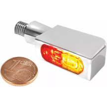 LED Turn Signal — Threaded M8 x 20, Rear, Chrome