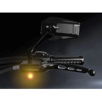 Intermitentes de manillar Serie NANO — 12 V, par, negro, para Harley-Davidson®