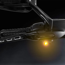 Intermitentes de manillar Serie NANO — 12 V, par, negro, para Harley-Davidson®