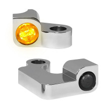 NANO Series Handlebar Turn Signals — 12V, Front left/right, Chrome