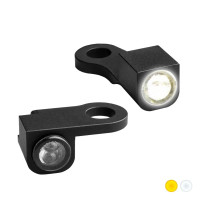 Intermitentes de manillar Serie NANO — 12V, par, con luz de posición, negro, Harley-Davidson®