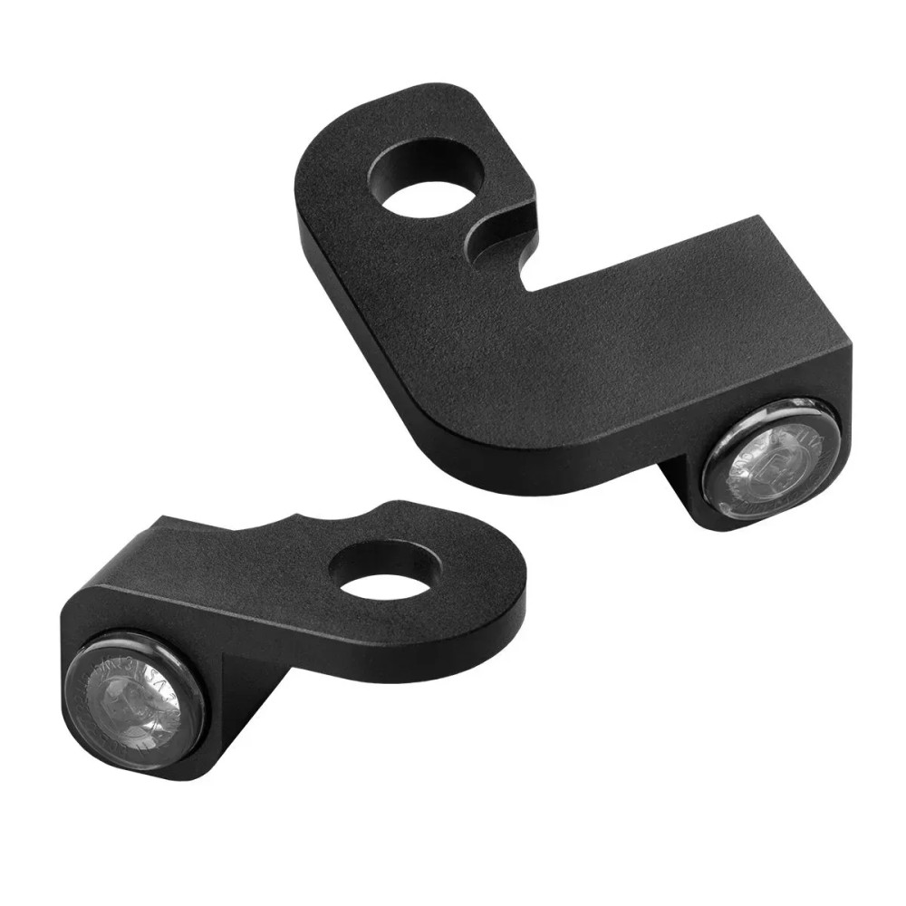 NANO Series Handlebar Turn Signals — 12V, black, front mount