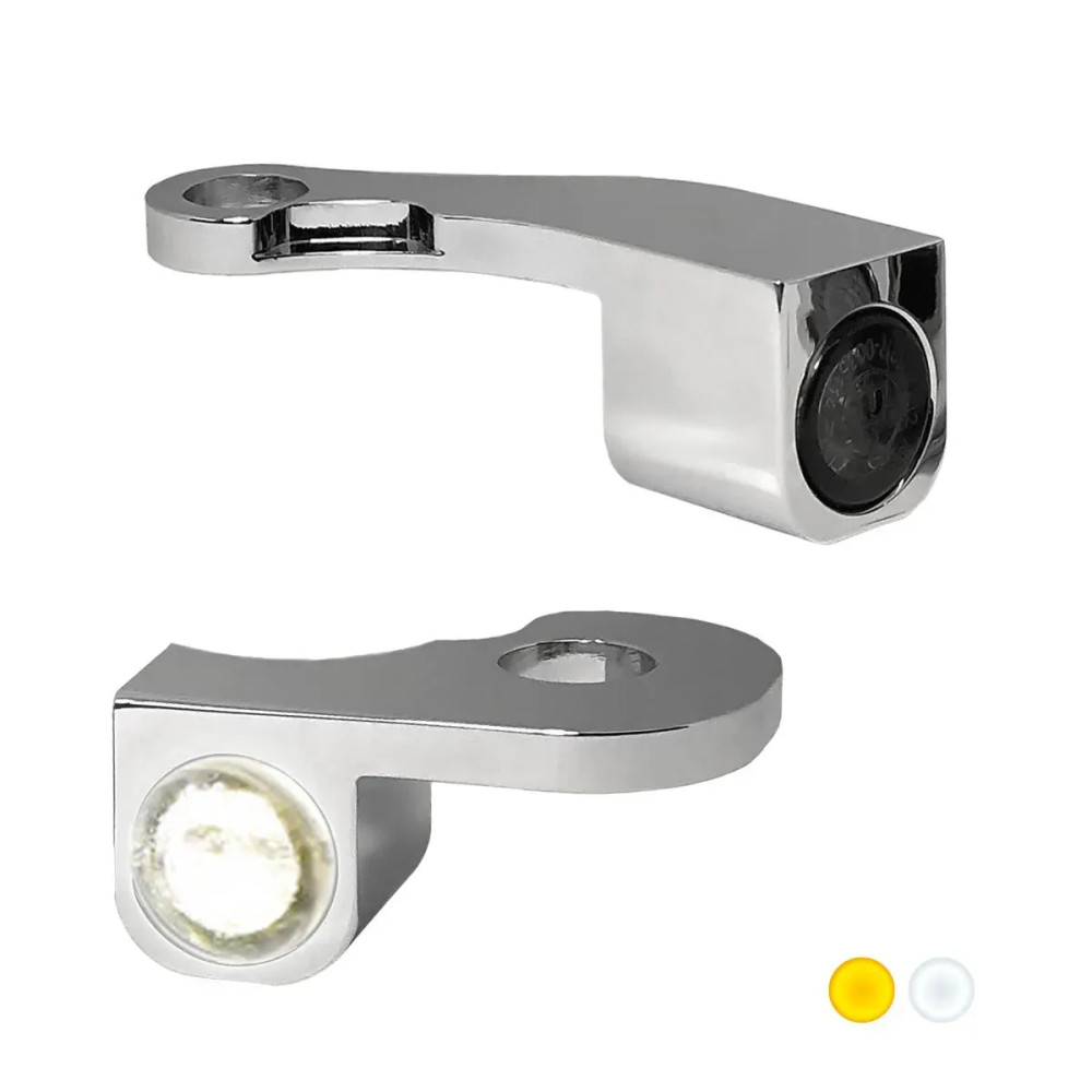 NANO Series Handlebar Turn Signals — 12 V, Harley-Davidson®, Chrome