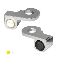 NANO Series Handlebar Turn Signals — 12V, Chrome, with Position Light, for Harley-Davidson®