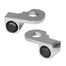 NANO Series Handlebar Turn Signals — 12V, Chrome, with Position Light, for Harley-Davidson®