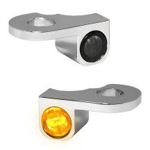 NANO Series Handlebar Turn Signals — Front left/right, 12V, Chrome