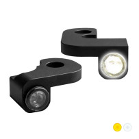 NANO Series Handlebar Turn Signals — 12V, Front Left/Right, Black, Harley-Davidson®