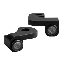 NANO Series Handlebar Turn Signals — 12V, Front Left/Right, Black, Harley-Davidson®