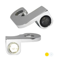 NANO Series Handlebar Turn Signals — 12 V, with position light, chrome