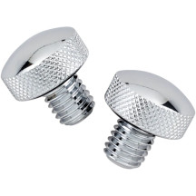 Chrome Knurled Bolt Kit for Softail Seat — 1/2-13 thread, 16 mm (5/8")